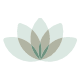 Icon of a lotus flower to depict yoga's calming effect on the body and mind