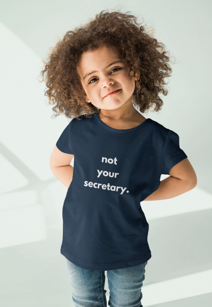 Kids feminist tshirt - not your secretary