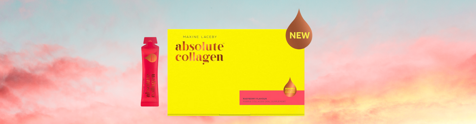 absolute collagen review box with a red sky in the background